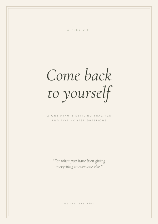 cover of the free guide: come back to yourself